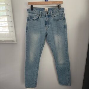 Flint and Tinder 30X30 Tapered Fit Jeans Skinny Light Wash Denim Streetwear
